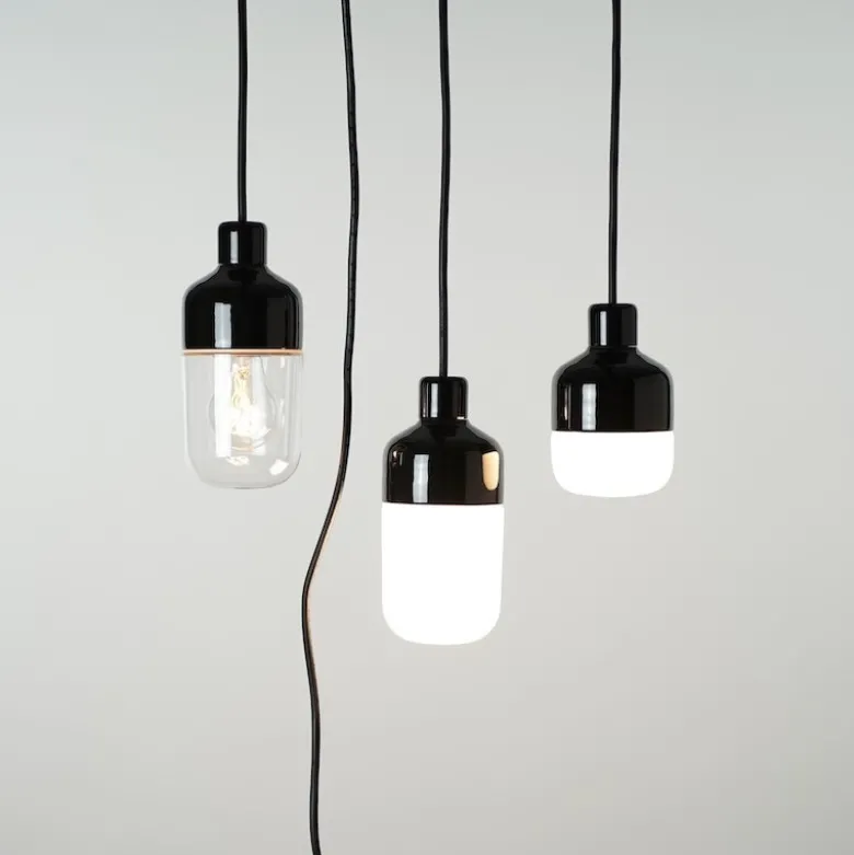 Ohm 100/215 outdoor taklampa IP44 E27 svart/klarglas
