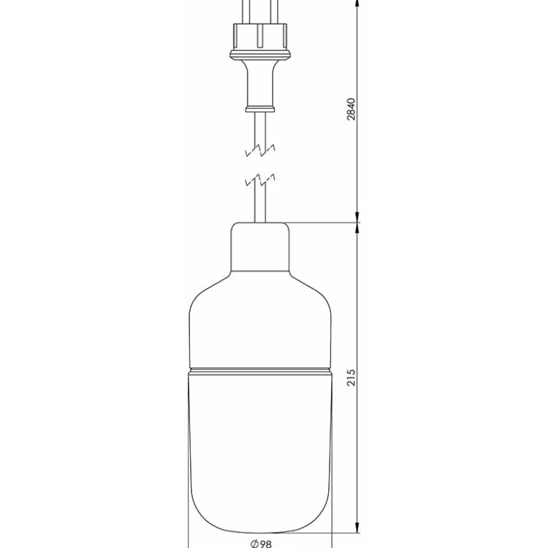 Ohm 100/215 outdoor taklampa IP44 E27 vit/klarglas