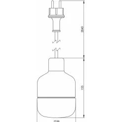 Ohm 100/155 outdoor taklampa IP44 G9 svart/matt opal
