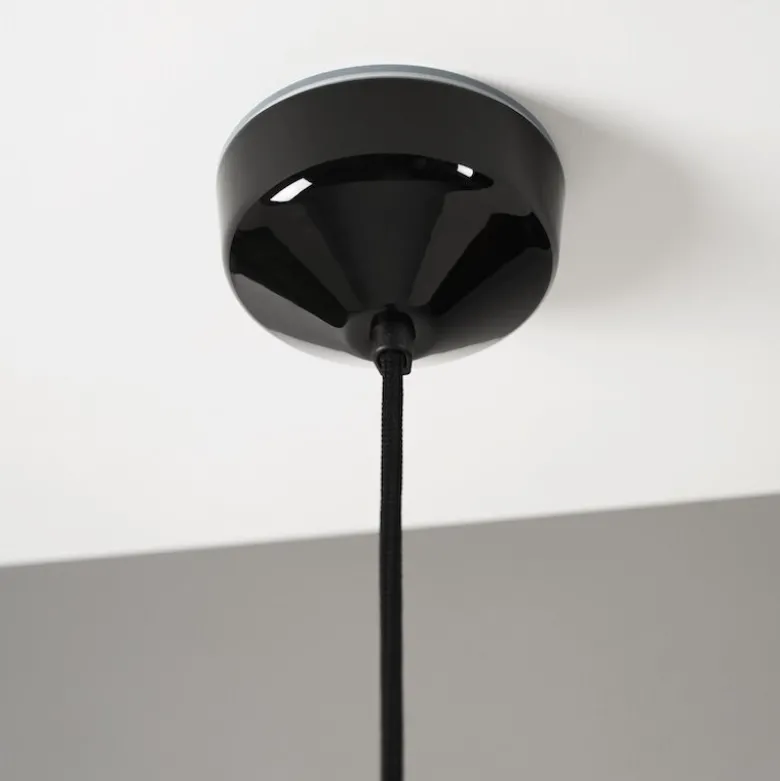 Ohm 100/215 taklampa IP44 E27 svart/matt opal