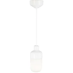 Ohm 100/215 taklampa IP44 E27 vit/matt opal