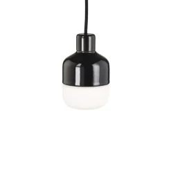 Ohm 100/155 taklampa IP44 G9 svart/matt opal