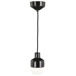 Ohm 100/155 taklampa IP44 G9 svart/matt opal