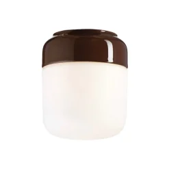 Ohm 140/170 tak-/vägglampa IP44 E27 brun/matt opal