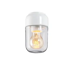 Ohm 100/170 tak-/vägglampa IP44 E27 vit/klarglas