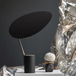 Ombre bordslampa svart