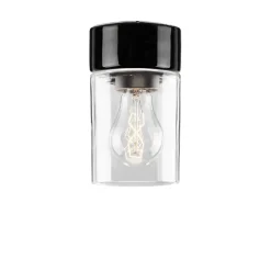 Opus 100/175 taklampa/vägglampa svart/klarglas IP44