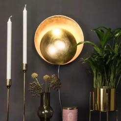 Orbit vägglampa mässing