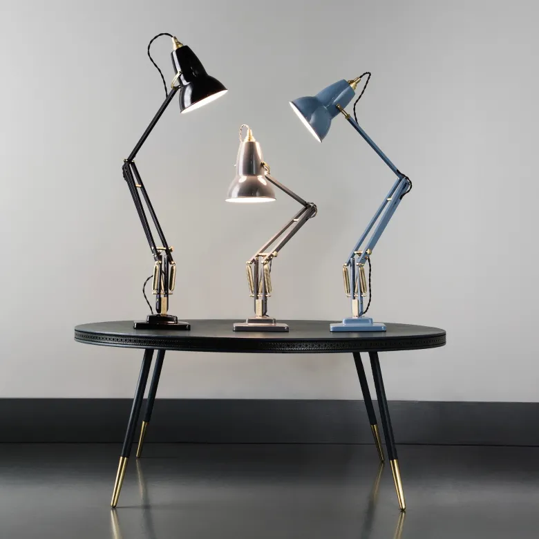 Original 1227 Brass bordslampa Elephant Grey