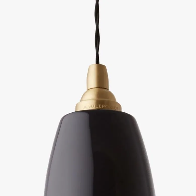 Original 1227 Brass taklampa Jet Black