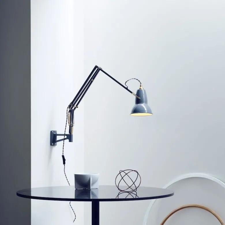 Original 1227 Brass vägglampa Elephant Grey