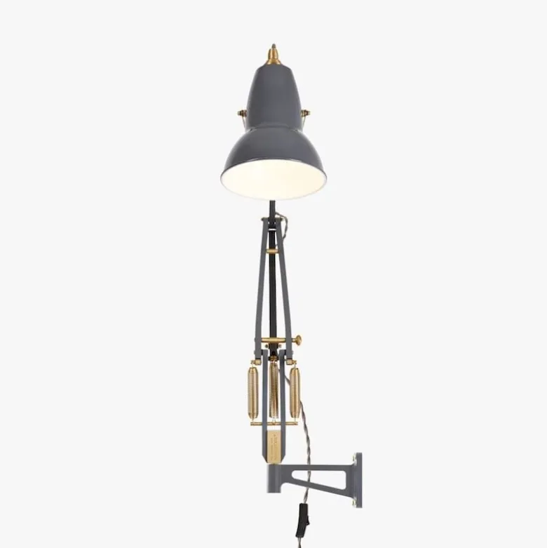 Original 1227 Brass vägglampa Elephant Grey
