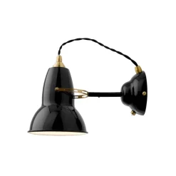 Original 1227 Brass vägglampa Jet Black