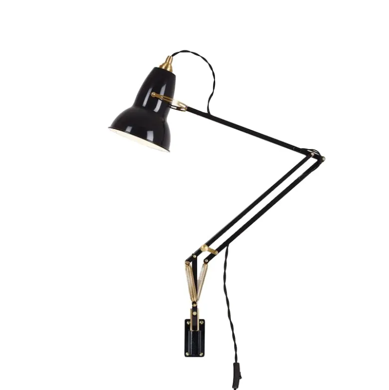 Original 1227 Brassvägglampa Jet Black