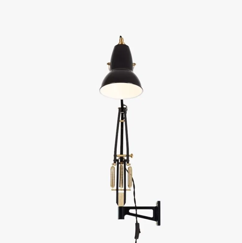 Original 1227 Brassvägglampa Jet Black