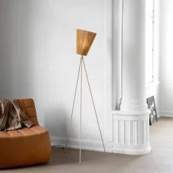 Oslo Wood Golvlampa beige stativ