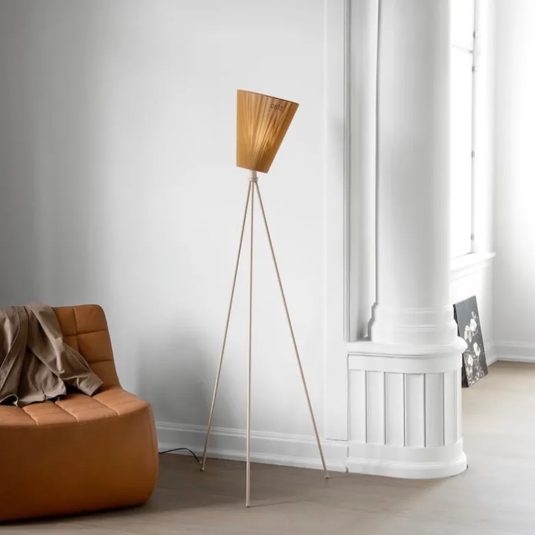 Oslo Wood Golvlampa beige stativ