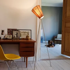 Oslo Wood Golvlampa stål stativ