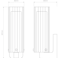 Ottavino vägglampa IP44 matt svart