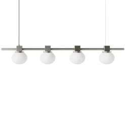 Ovoid quadruple taklampa stainless steel