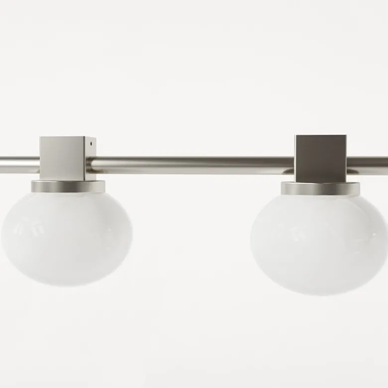 Ovoid quadruple taklampa stainless steel
