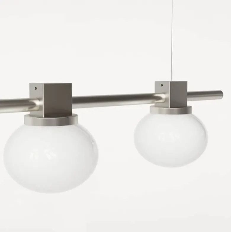 Ovoid quadruple taklampa stainless steel