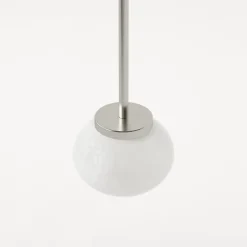 Ovoid single taklampa stainless steel