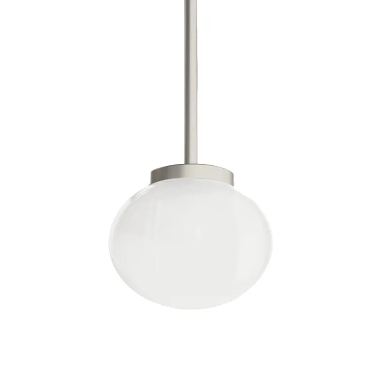 Ovoid single taklampa stainless steel
