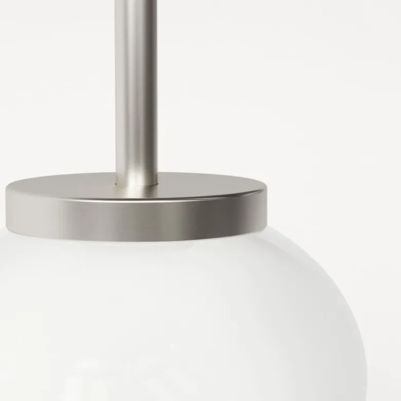 Ovoid single taklampa stainless steel