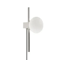 Ovoid single vägglampa stainless steel