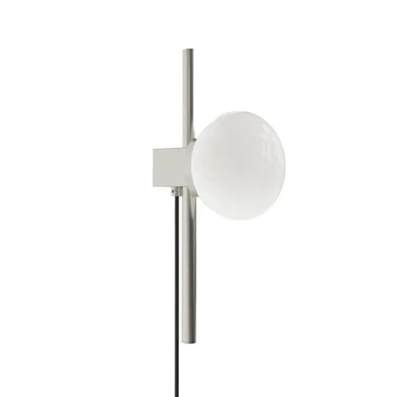 Ovoid single vägglampa stainless steel