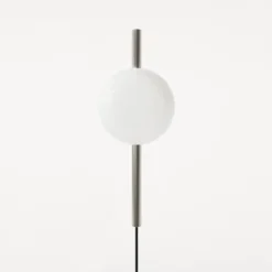 Ovoid single vägglampa stainless steel
