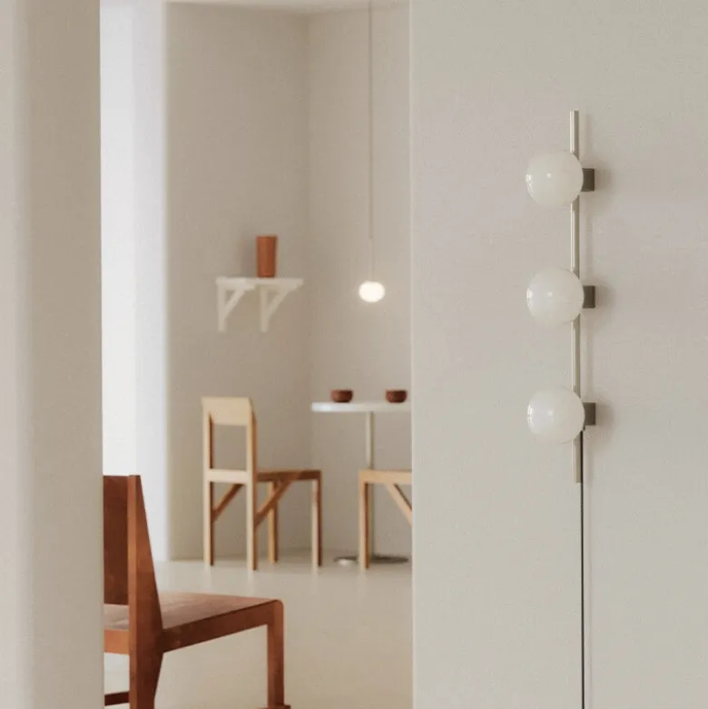 Ovoid triple vägglampa stainless steel