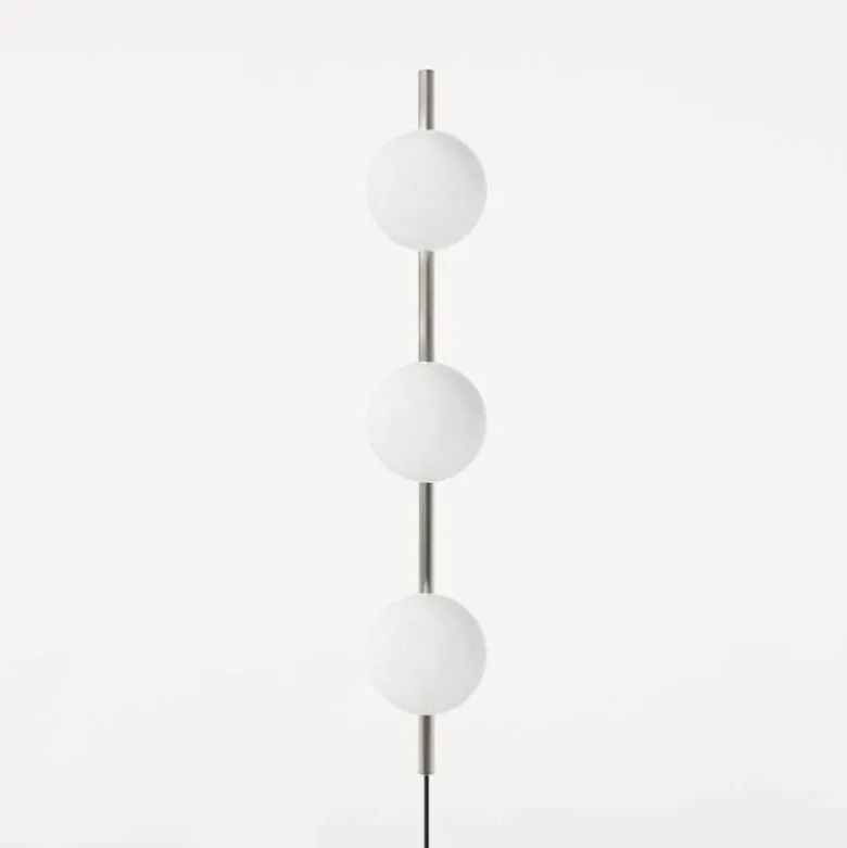 Ovoid triple vägglampa stainless steel