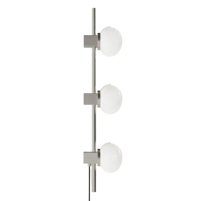 Ovoid triple vägglampa stainless steel