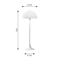 Panthella golvlampa opal white