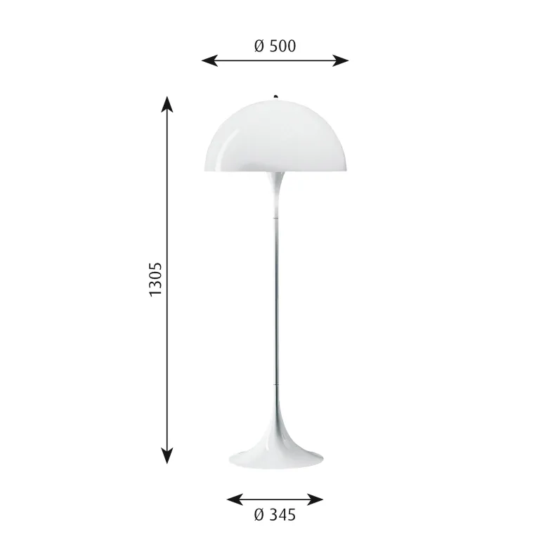 Panthella golvlampa opal white