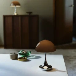 Panthella 160 portabel bordslampa Original Opal Brown