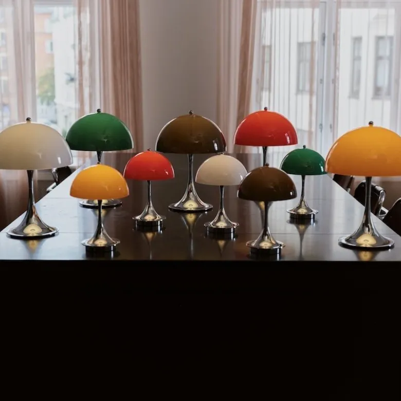 Panthella 160 portabel bordslampa Original Opal Red