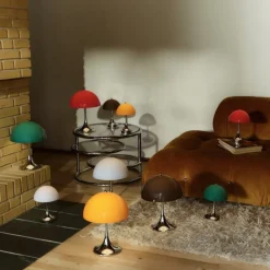 Panthella 160 portabel bordslampa Original Opal Red
