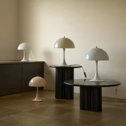 Panthella 250 portabel bordslampa opal beige