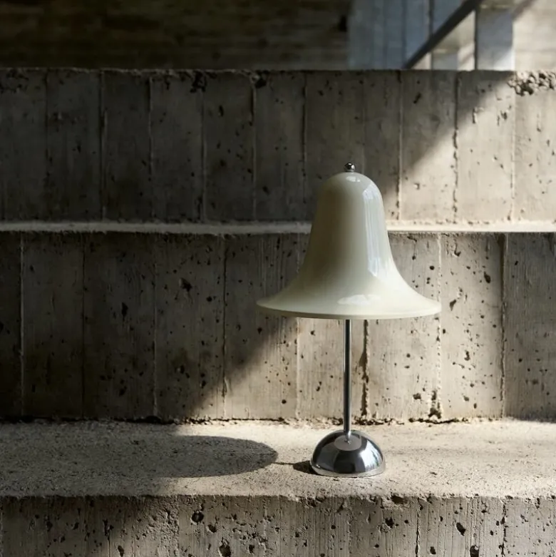 Pantop portabel bordslampa cream white
