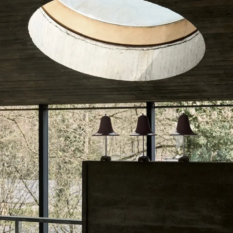 Pantop portabel bordslampa pitch brown