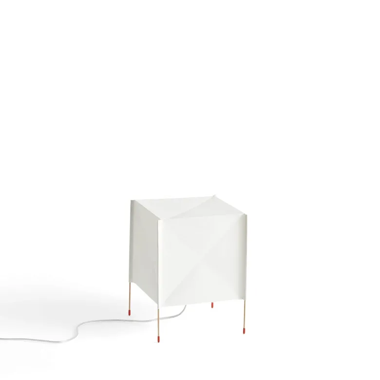 Paper cube bordslampa white