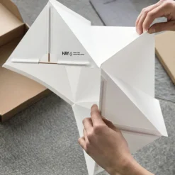 Paper cube golvlampa white