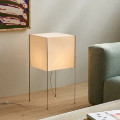 Paper cube golvlampa white