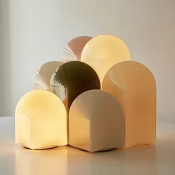 Parade 160 bordslampa blush pink glass