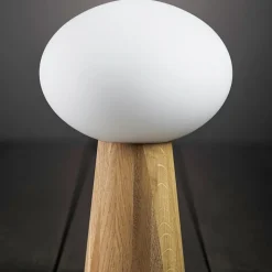 Pater bordslampa ek/vit
