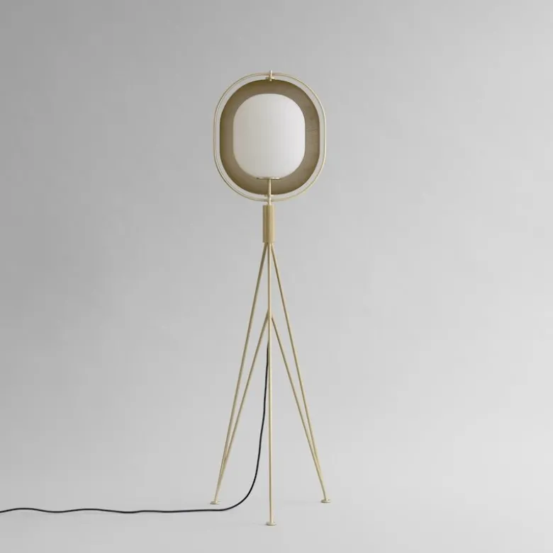Pearl golvlamp brass