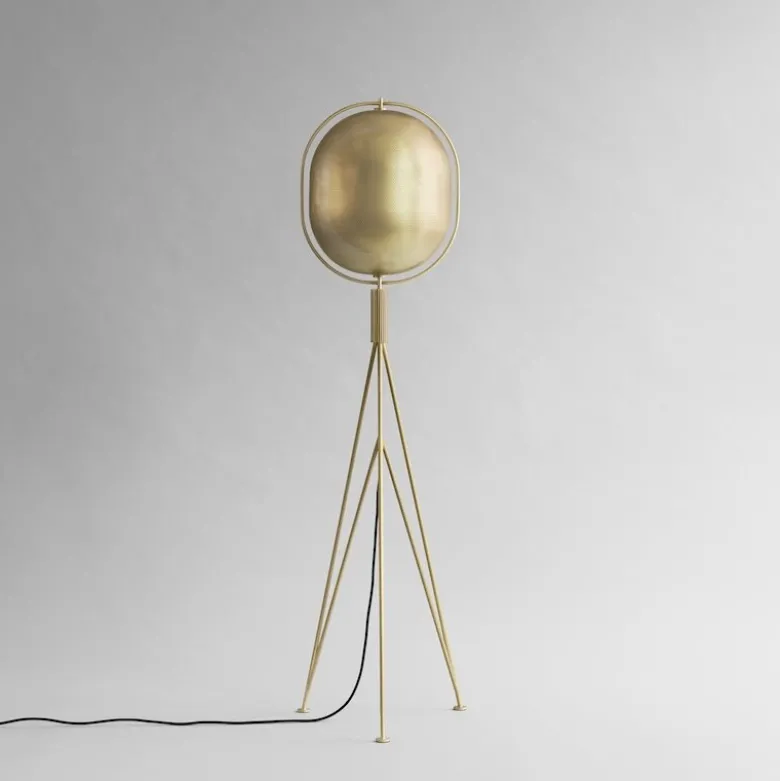 Pearl golvlamp brass
